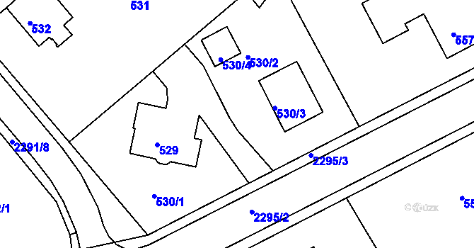 Parcela st. 530/5 v KÚ Horšovský Týn, Katastrální mapa