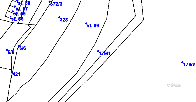 Parcela st. 179/1 v KÚ Dolní Metelsko, Katastrální mapa