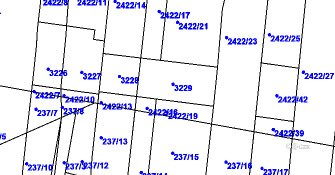 Parcela st. 83/4 v KÚ Horusice, Katastrální mapa