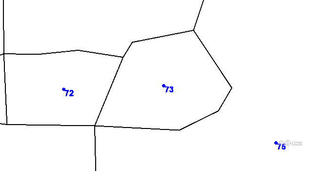 Parcela st. 73 v KÚ Drouhavec, Katastrální mapa