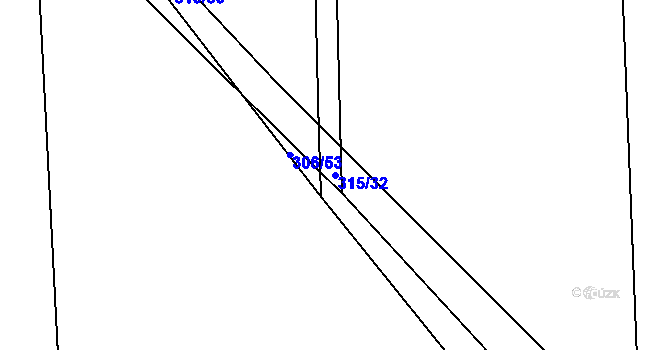 Parcela st. 315/32 v KÚ Hořátev, Katastrální mapa