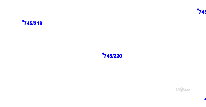 Parcela st. 745/220 v KÚ Hořátev, Katastrální mapa