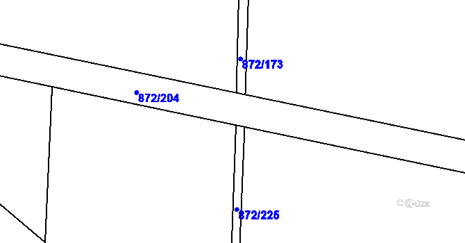 Parcela st. 872/202 v KÚ Hořátev, Katastrální mapa