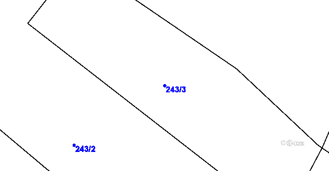 Parcela st. 243/3 v KÚ Medlice u Budišova nad Budišovkou, Katastrální mapa