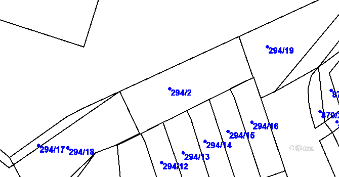 Parcela st. 294/2 v KÚ Hořepník, Katastrální mapa