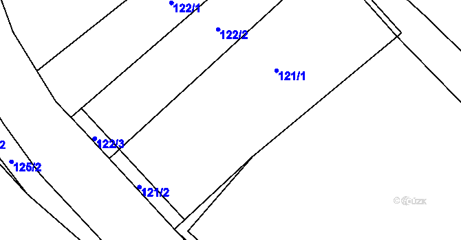 Parcela st. 121 v KÚ Hořepník, Katastrální mapa