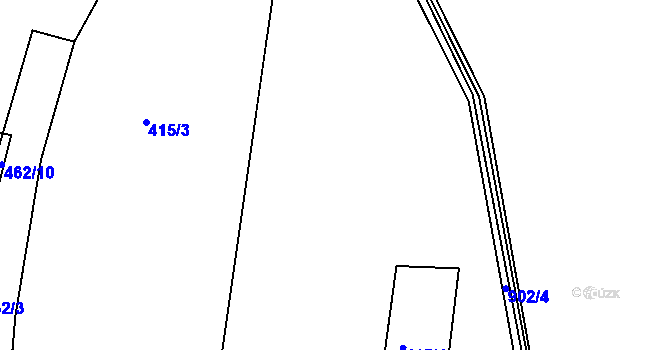 Parcela st. 415/5 v KÚ Hořepník, Katastrální mapa