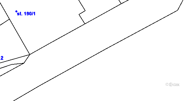 Parcela st. 160/4 v KÚ Hořepník, Katastrální mapa
