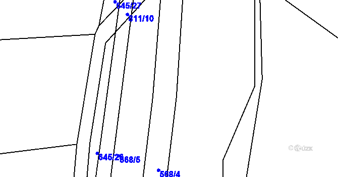 Parcela st. 568/4 v KÚ Rovná u Hořepníku, Katastrální mapa