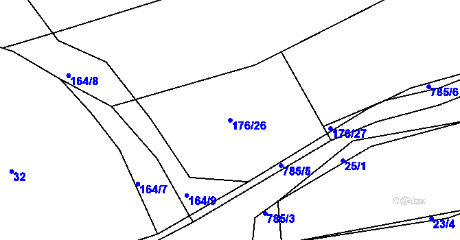 Parcela st. 176/26 v KÚ Rovná u Hořepníku, Katastrální mapa