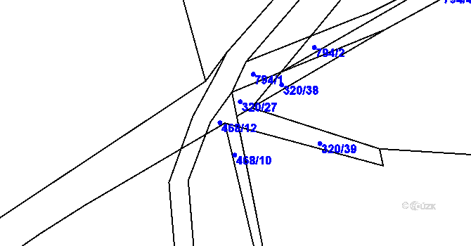 Parcela st. 468/17 v KÚ Rovná u Hořepníku, Katastrální mapa