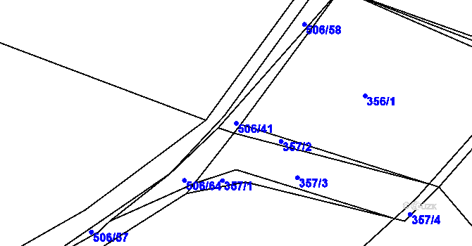 Parcela st. 506/41 v KÚ Rovná u Hořepníku, Katastrální mapa