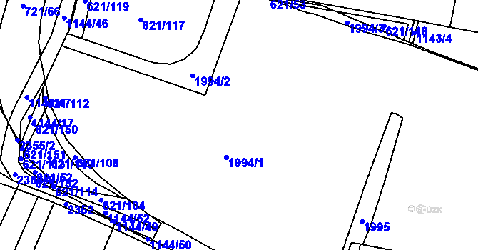 Parcela st. 621/50 v KÚ Hořesedly, Katastrální mapa
