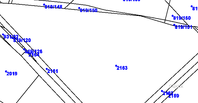 Parcela st. 819/6 v KÚ Hořesedly, Katastrální mapa
