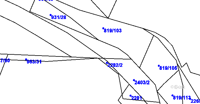 Parcela st. 931/5 v KÚ Hořesedly, Katastrální mapa