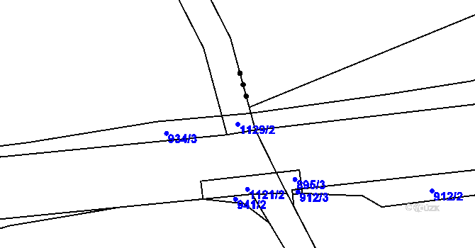 Parcela st. 1129/2 v KÚ Hořešovice, Katastrální mapa