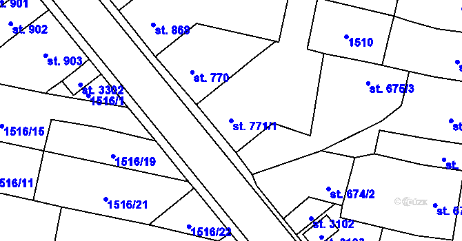 Parcela st. 771/1 v KÚ Hořice v Podkrkonoší, Katastrální mapa