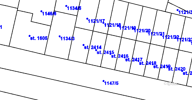 Parcela st. 2415 v KÚ Hořice v Podkrkonoší, Katastrální mapa