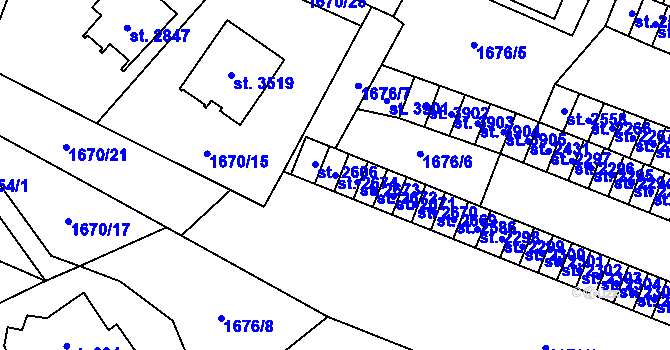 Parcela st. 2674 v KÚ Hořice v Podkrkonoší, Katastrální mapa