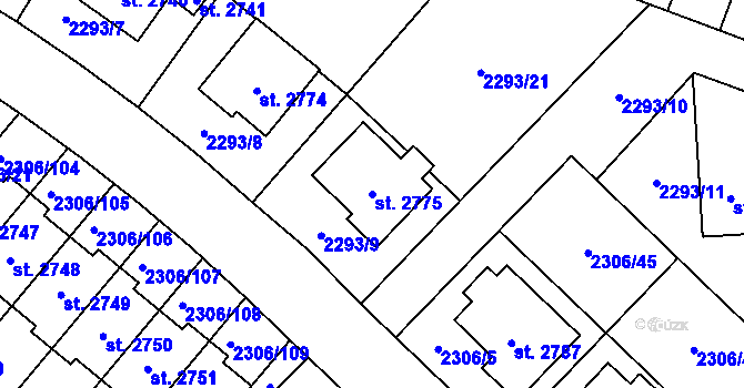 Parcela st. 2775 v KÚ Hořice v Podkrkonoší, Katastrální mapa