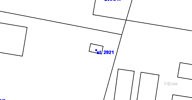 Parcela st. 2921 v KÚ Hořice v Podkrkonoší, Katastrální mapa