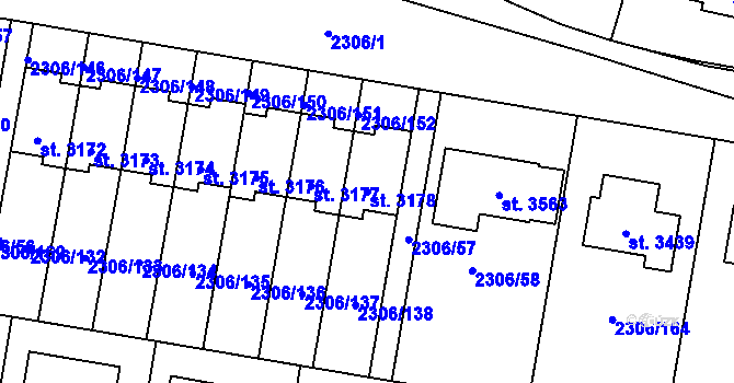 Parcela st. 3178 v KÚ Hořice v Podkrkonoší, Katastrální mapa
