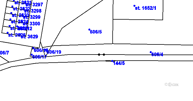 Parcela st. 606/6 v KÚ Hořice v Podkrkonoší, Katastrální mapa