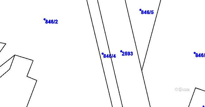 Parcela st. 846/4 v KÚ Hořice v Podkrkonoší, Katastrální mapa