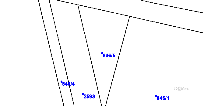 Parcela st. 846/5 v KÚ Hořice v Podkrkonoší, Katastrální mapa