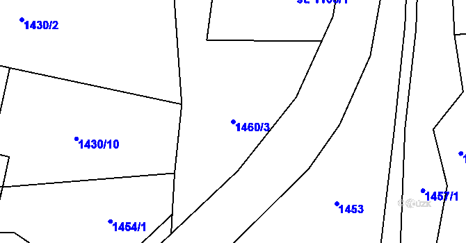 Parcela st. 1460/3 v KÚ Hořice v Podkrkonoší, Katastrální mapa