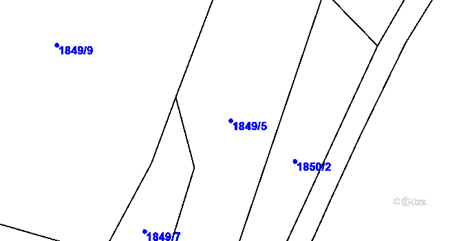 Parcela st. 1849/5 v KÚ Hořice v Podkrkonoší, Katastrální mapa