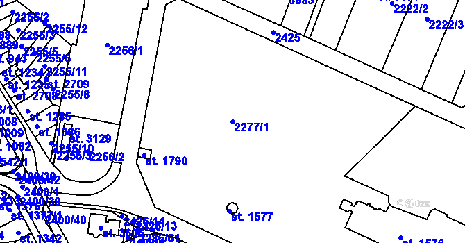 Parcela st. 2277/1 v KÚ Hořice v Podkrkonoší, Katastrální mapa