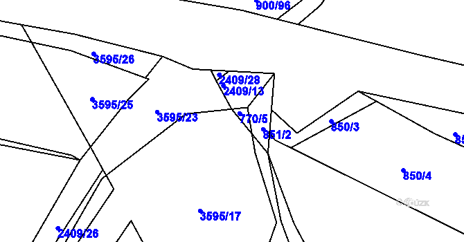 Parcela st. 770/3 v KÚ Hořice v Podkrkonoší, Katastrální mapa