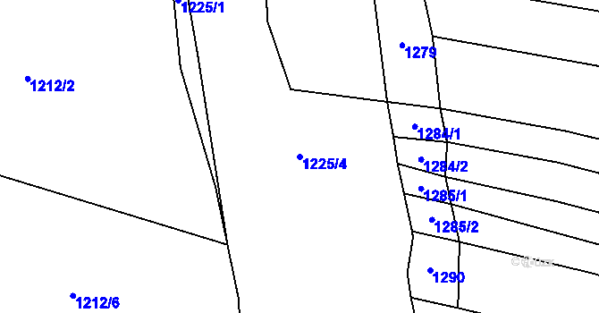 Parcela st. 1225/4 v KÚ Hořice v Podkrkonoší, Katastrální mapa