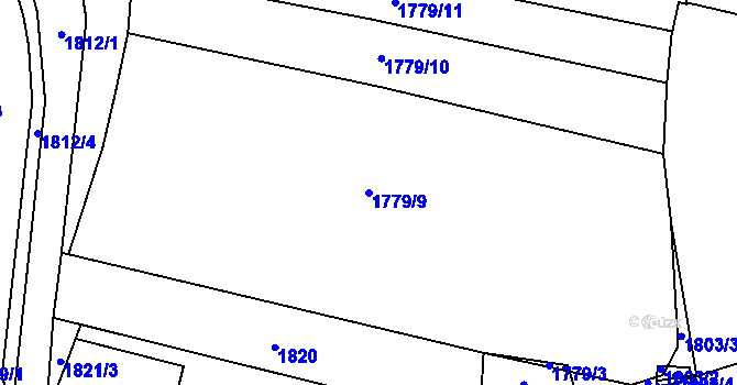 Parcela st. 1779/9 v KÚ Hořice v Podkrkonoší, Katastrální mapa