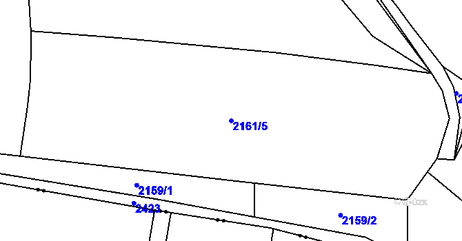 Parcela st. 2161/5 v KÚ Hořice v Podkrkonoší, Katastrální mapa