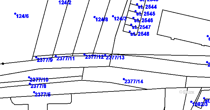 Parcela st. 2377/13 v KÚ Hořice v Podkrkonoší, Katastrální mapa