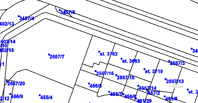 Parcela st. 3762 v KÚ Hořice v Podkrkonoší, Katastrální mapa