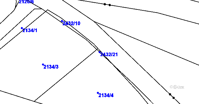 Parcela st. 2432/21 v KÚ Hořice v Podkrkonoší, Katastrální mapa