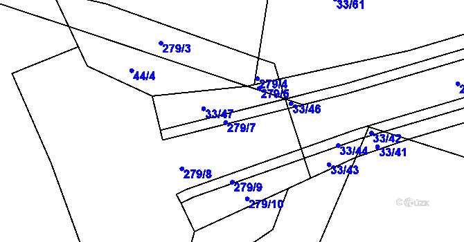 Parcela st. 33/46 v KÚ Libonice, Katastrální mapa