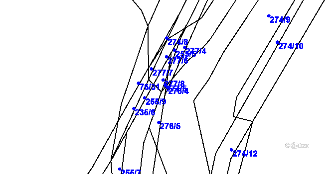 Parcela st. 276/4 v KÚ Libonice, Katastrální mapa