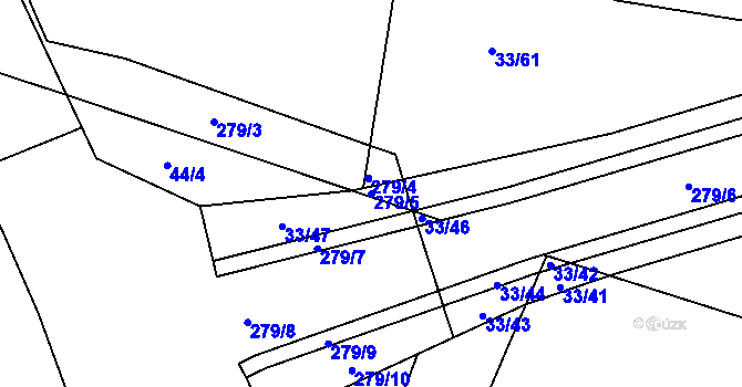 Parcela st. 279/5 v KÚ Libonice, Katastrální mapa