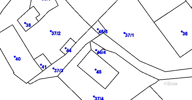 Parcela st. 46/4 v KÚ Skláře na Šumavě, Katastrální mapa