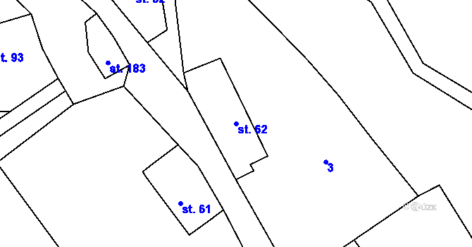 Parcela st. 62 v KÚ Litoboř, Katastrální mapa