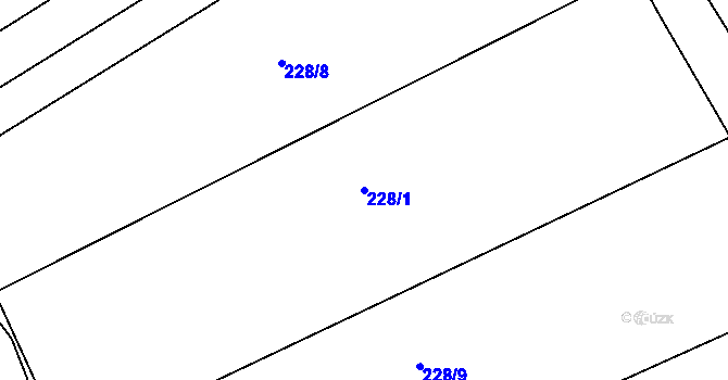 Parcela st. 228/1 v KÚ Brozánky, Katastrální mapa