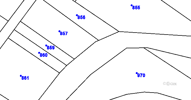 Parcela st. 292/4 v KÚ Hořín, Katastrální mapa