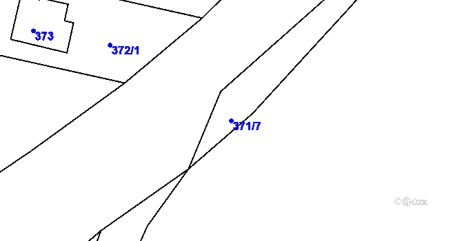 Parcela st. 371/7 v KÚ Hořín, Katastrální mapa