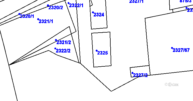 Parcela st. 2325 v KÚ Hořovice, Katastrální mapa