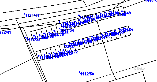Parcela st. 2361 v KÚ Hořovice, Katastrální mapa