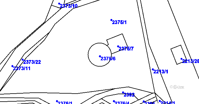 Parcela st. 2375/1 v KÚ Hořovice, Katastrální mapa